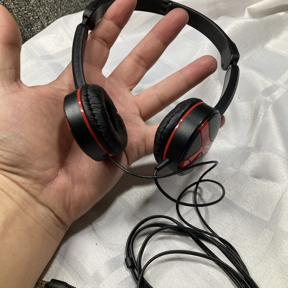 Electra Light Weight Headphones Red Black Tested Working - Picture 4 of 9